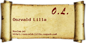 Oszvald Lilla névjegykártya